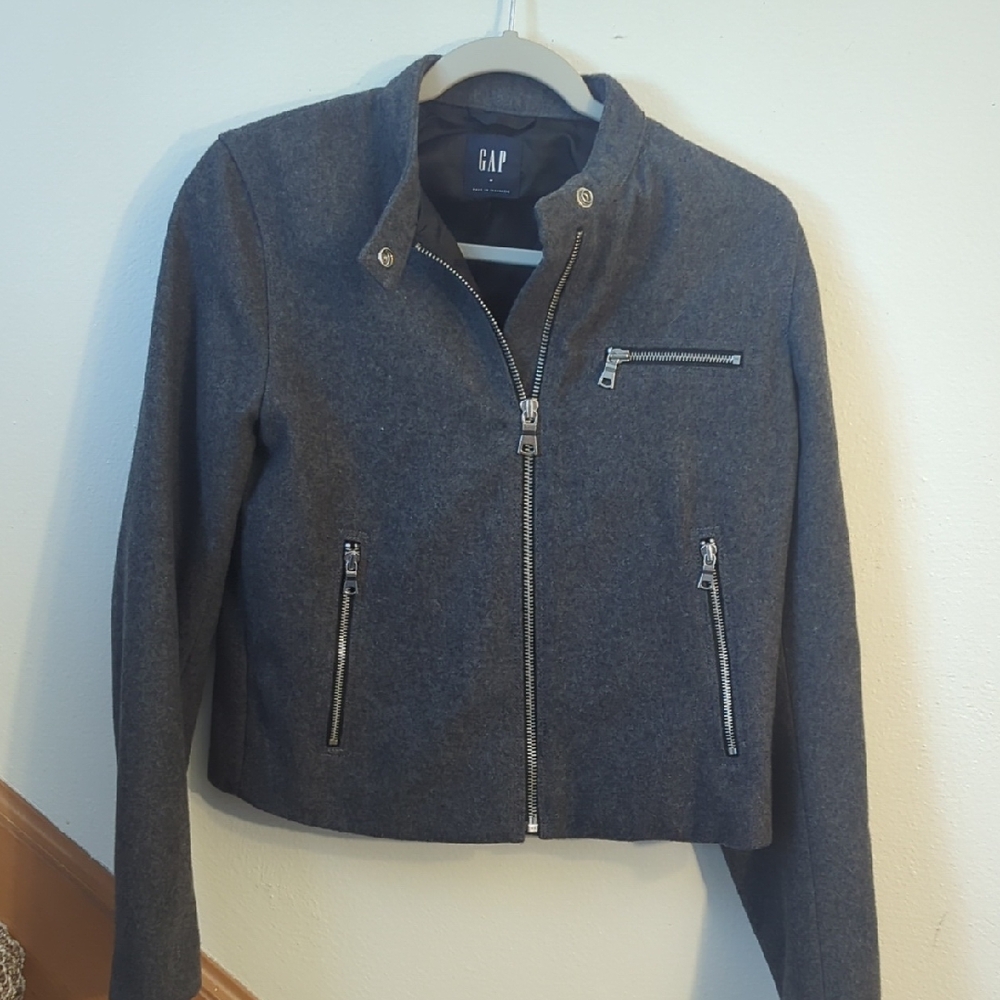 GAP Women's Charcoal Bomber Jacket